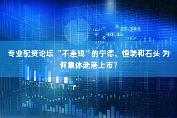 专业配资论坛 “不差钱”的宁德、恒瑞和石头 为何集体赴港上市？